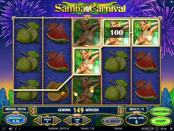 Samba Carnival - Buntes Treiben am Video-Slot 2