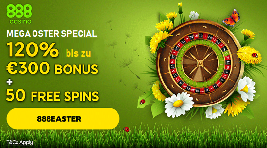 Frühlings-Bonus im 888 Casino vom 04.04. bis 22.06.19