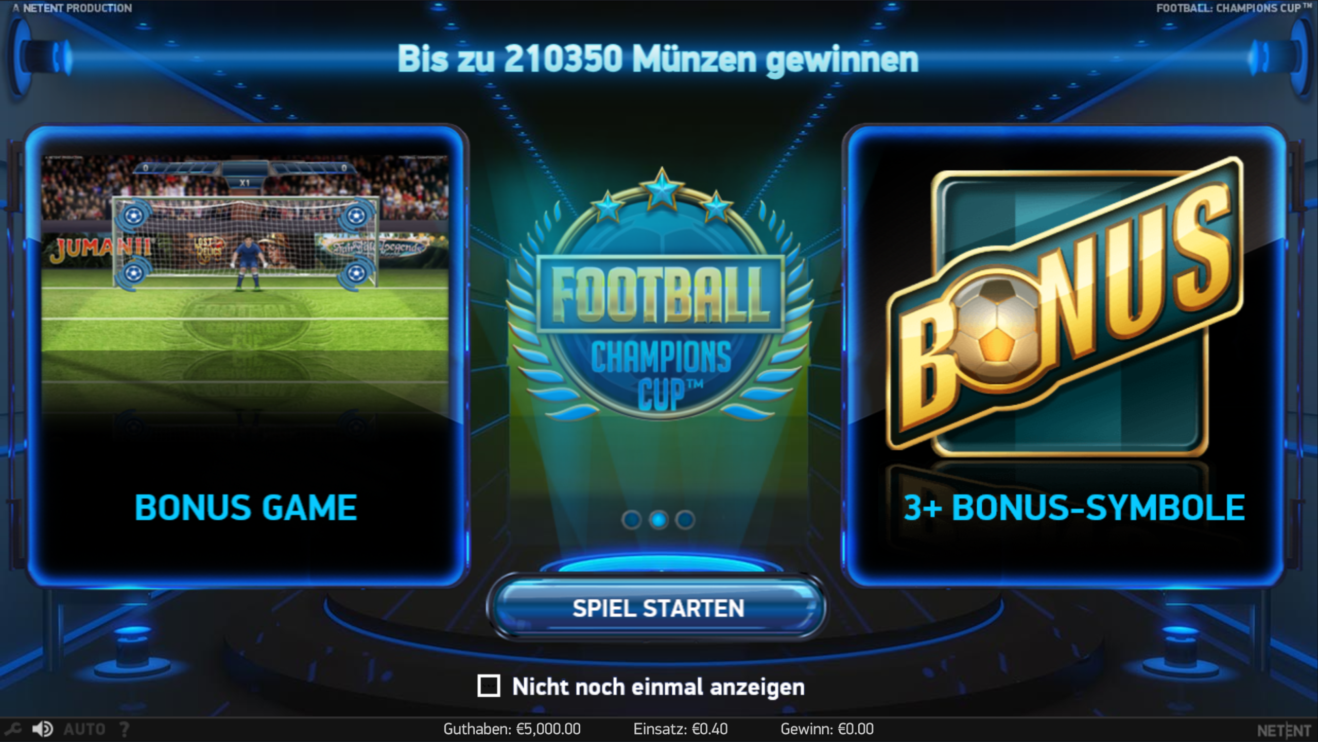Football: Champions Cup – der Spielautomat für Fußballfans