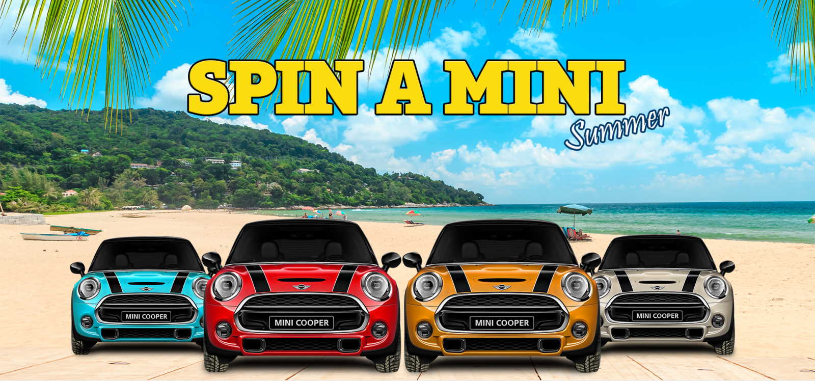 Spin a Mini Summer bei Drück Glück – 4 Wochen, 4 Spiele, 4 Mini Cooper zu gewinnen