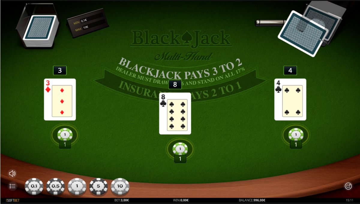 Blackjack Multihand kostenlos