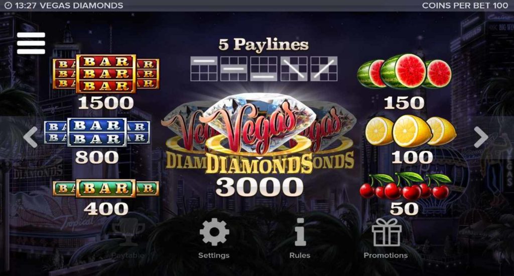 Vegas Diamonds kostenlos spielen 3